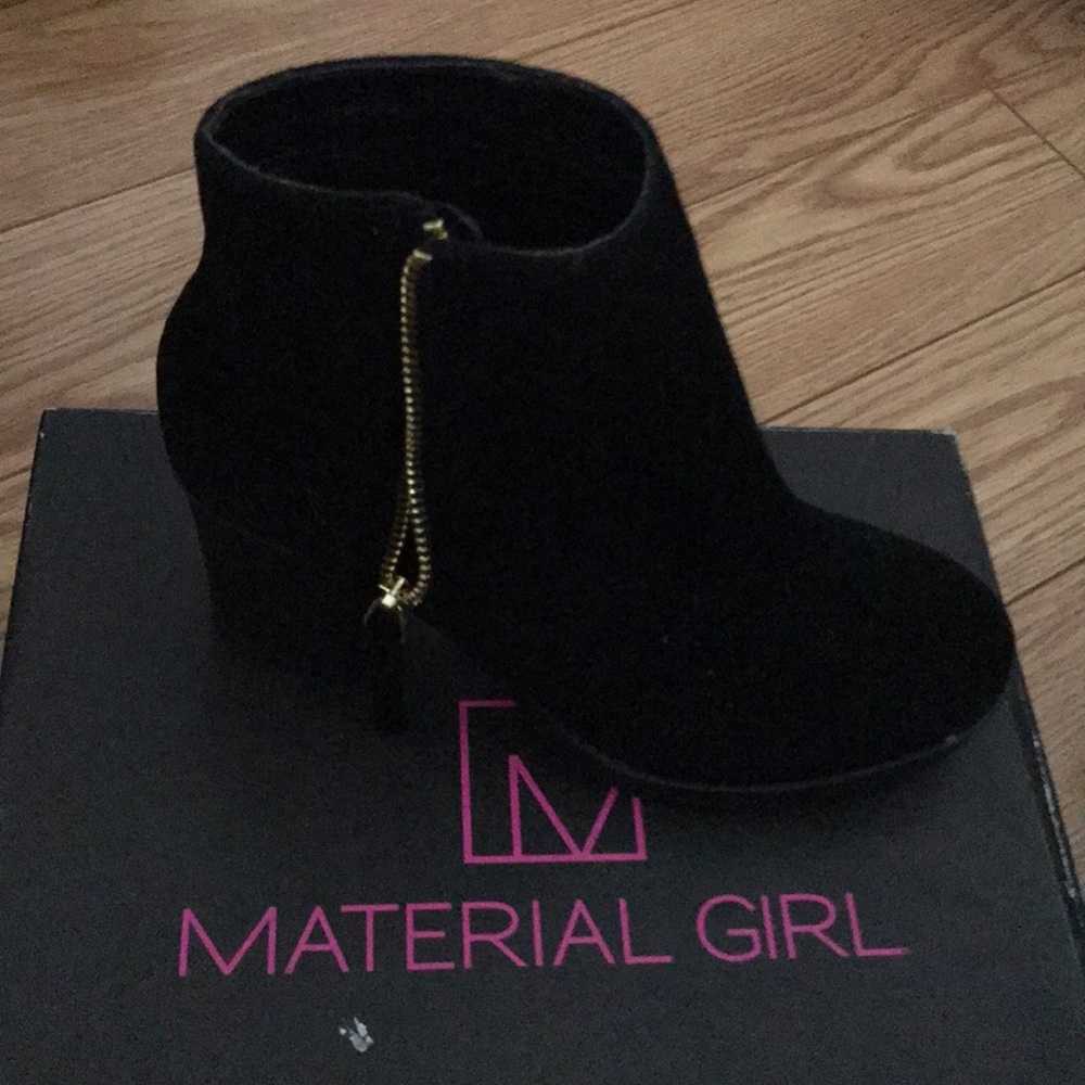 Black high heel ankle boots